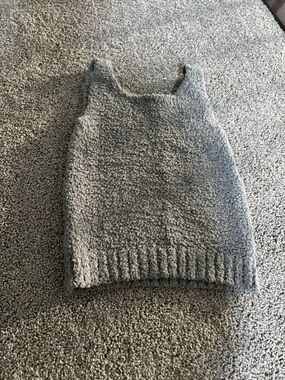 SKIMS kids - Plush Sherpa Tank Top - Light Gray